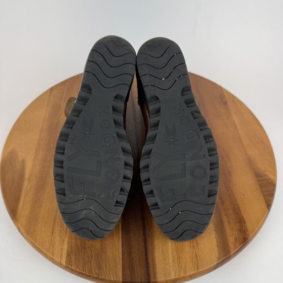 Womens Fly London Multicolor Patchwork Leather Platform Wedge Ankle Boot Size 42 - Picture 7 of 8